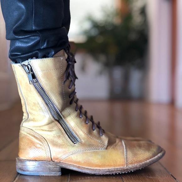 ❤️BED | STU LEATHER 2 ZIPPER LACE UP BOOTS - Picture 10 of 16